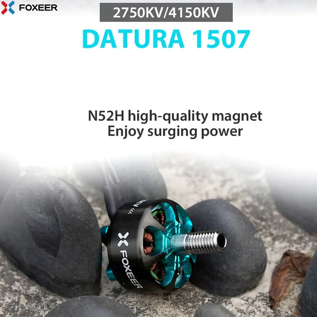 Foxeer Datura 1507 4150KV 2750KV 4-6S Brushless Motor Compatible 3-5inch Propeller for RC FPV Freestyle Cinewhoop Ducted Drone 2