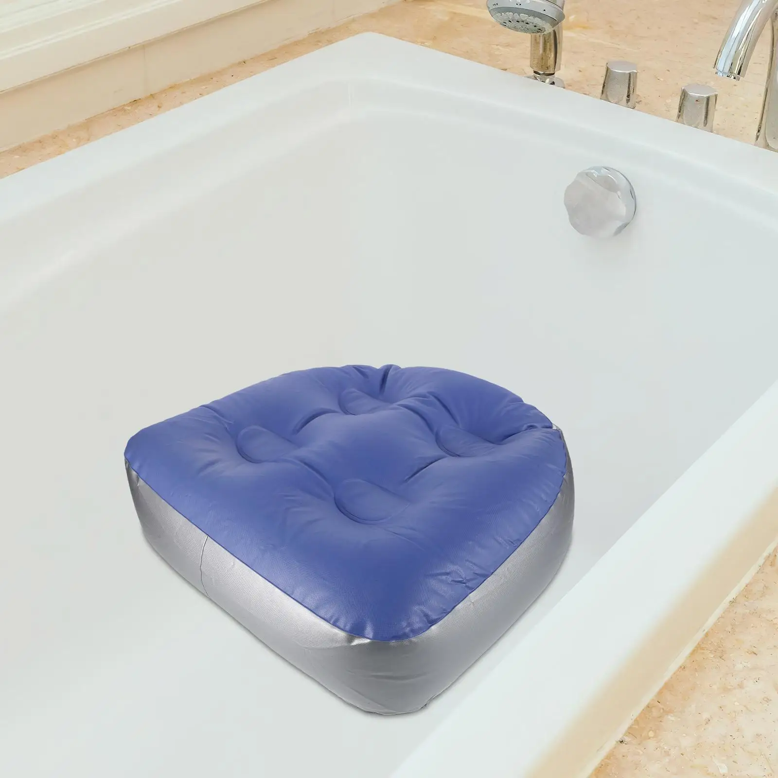 Cojín inflable ajustable para bañera, asiento elevador de PVC, almohada de baño  para Spa, almohadilla de baño plegable con ventosas para bañera, 2 uds. -  AliExpress, image size:1600x1600