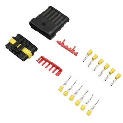 5 Sets Waterproof Electrical Wire Connector Plug - 5Sets (6Pin)