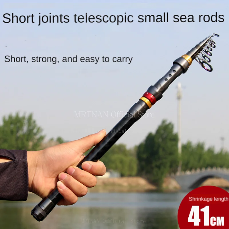 1.8m-3.6m Carbon Telescopic Fishing Rod Rotating Fishing Rod Travel Sea Carp Telescopic Sea