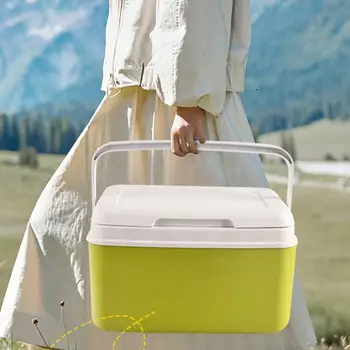 Camping Cooler Small Ice Chest Cooler Box With Handle 15L Capacity Beverage Chiller Outdoor Camping Cooling Accessories For