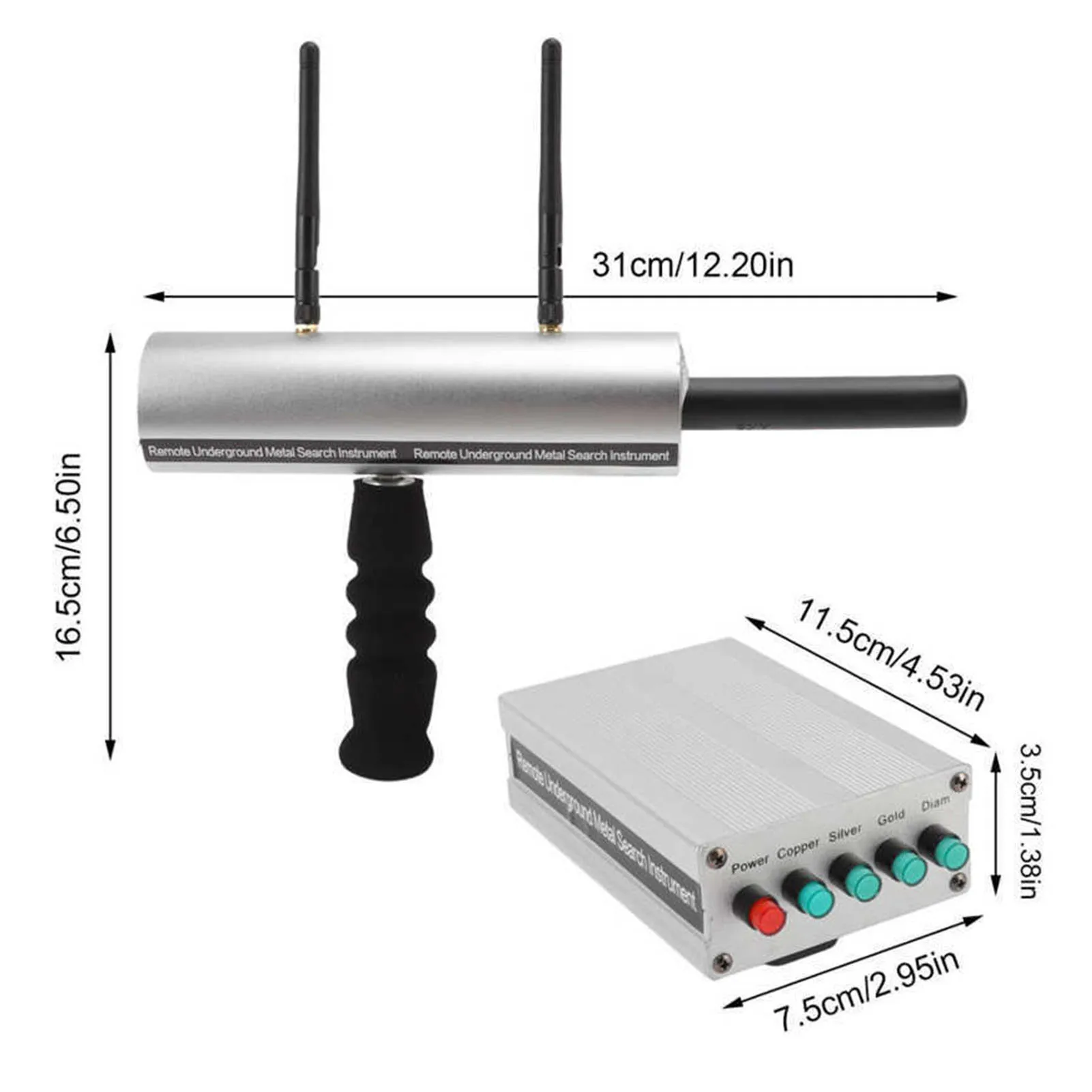 Metal Detector 1000 Range 20m Depth Professional Treasure Finder Gold Silver Copper Locator Scanner AC 100‑240V Metal Detector