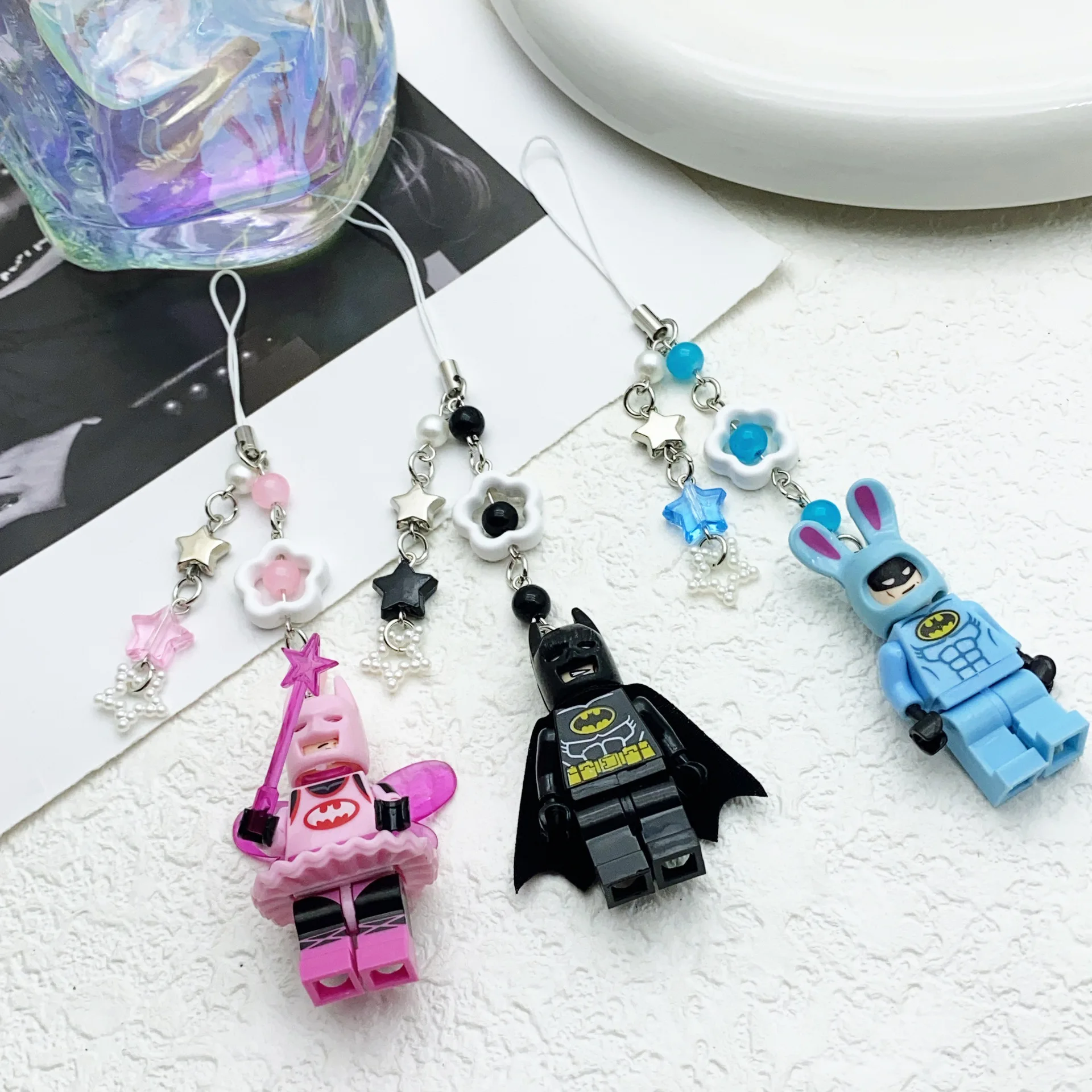 3D Fairy Star Bat Keychain Figure Character Phone Charm Personalized Backpack Accessory Gifts Cute Handmade Bat Keychain anime keychain keychain pendant