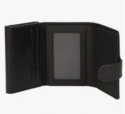 RFID Luxury Card Holder: Minimalist Smart Wallet (Black)
