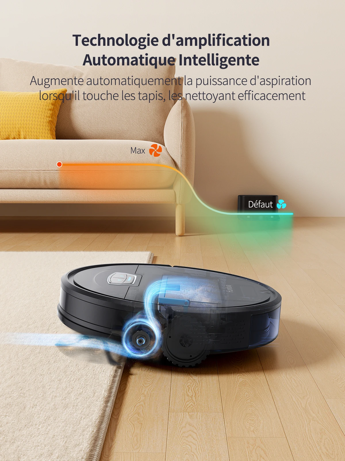 HONITURE Aspirateur Robot Laveur Poils Animaux,G20 Pro Aspirateur