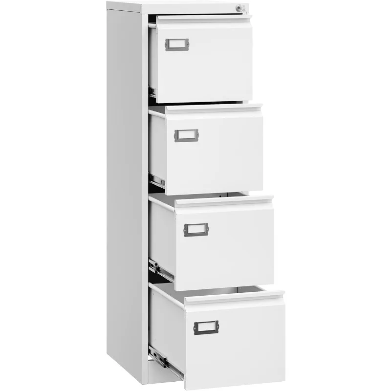 

Letaya 4 Drawer File Cabinet,Metal Vertical Filing Cabinets with Lock,Storage A4/F4/Letter/Legal