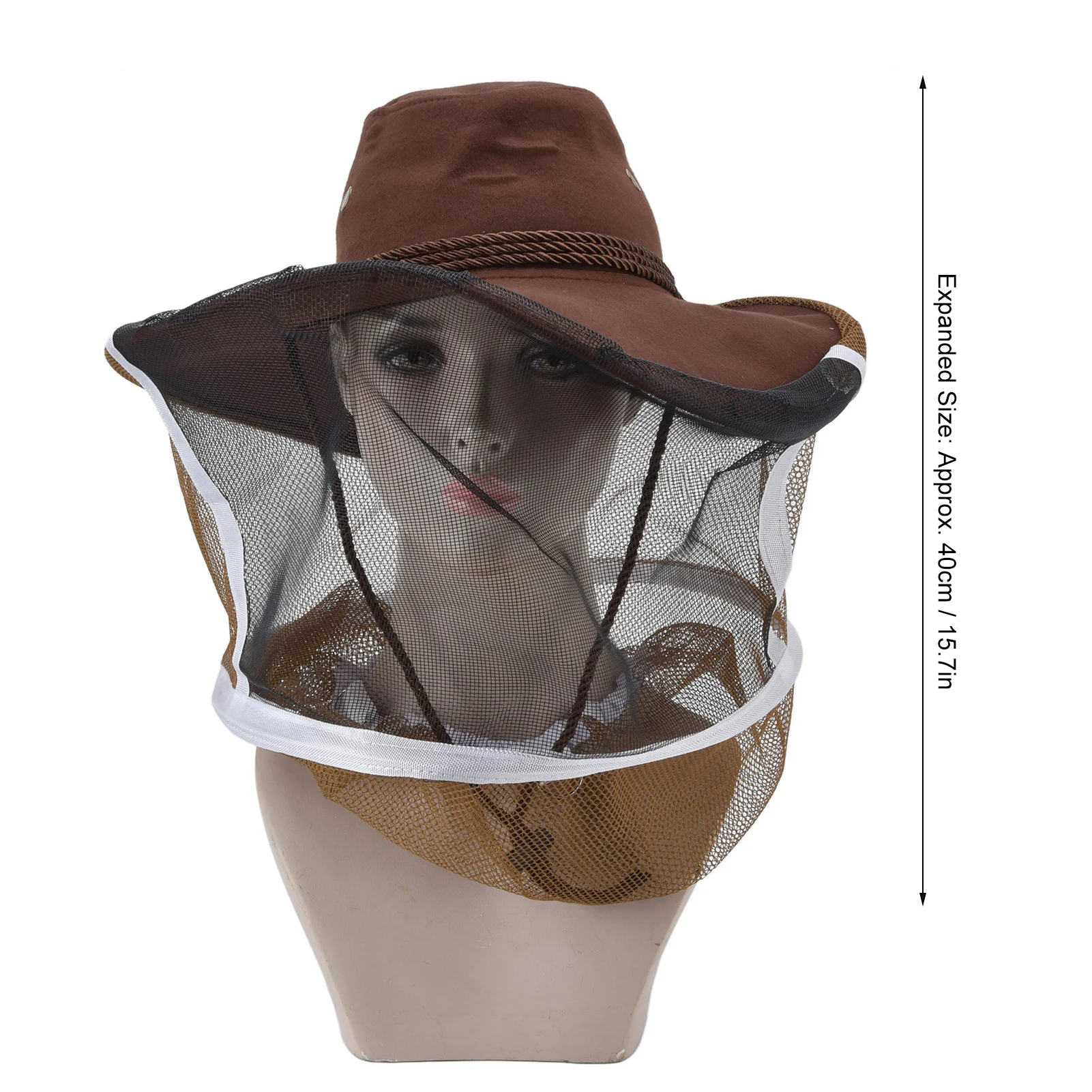 Beekeeper Cowboy Hat Tightening Design Breathable Mesh Beekeeping Veil Hat For Beekeepers Fishermen Hunters Campers