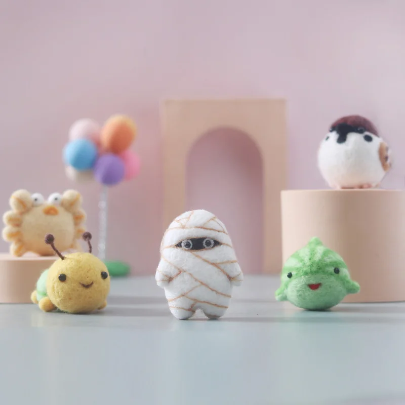Funny Sparrow Bird Handmade Wool Needle Felting Kit Sparrow Felt Material Kit For Handmade DIY Beginner Gift No Finish