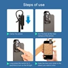 200X Cell Phone Microscope Accessory with Window Microscope, Portable Mini Digital Microscope with LED Light/Universal Clip 3