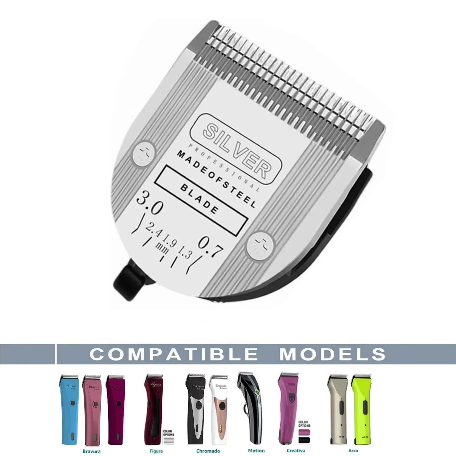 Electric Hair Trimmer Barber Hair Clipper Blade Pet Grooming Clipper Electric Shaver Blades Pet Dog Horse Hair Trimmer Detachable 5in1 Replacement Blade For Wahl Clippers Arcos Bravura,Chromado,Creativa,Figura,Motion