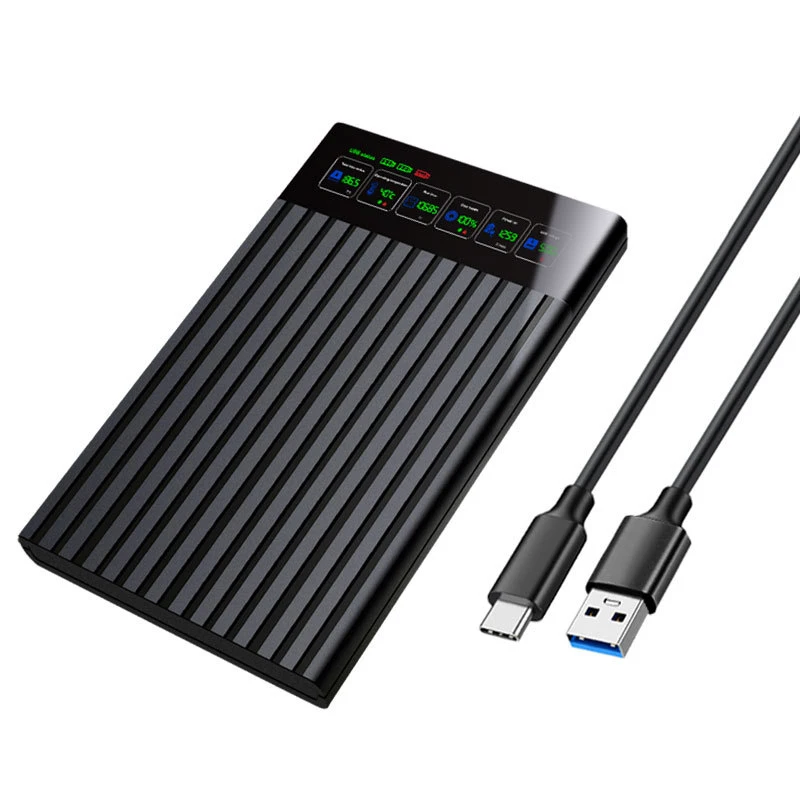 UTHAI Type-C Portable Hard Drive Chassis Intelligent Digital Display 2.5 Inch Laptop External SATA Serial Port U25T external hard drive case ssd enclosure hard drive enclosure