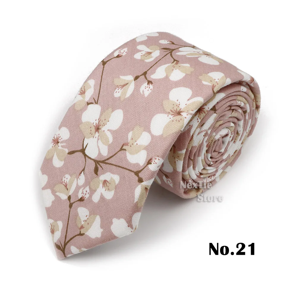 6,5 cm künstlerische Herren- und Damen-Krawatte, klassisch, floral, Baumwolle, elegant, schöne Krawatte mit Blumenblättern, Hochzeit, Party, Accessoires, Geschenk – Detail 21