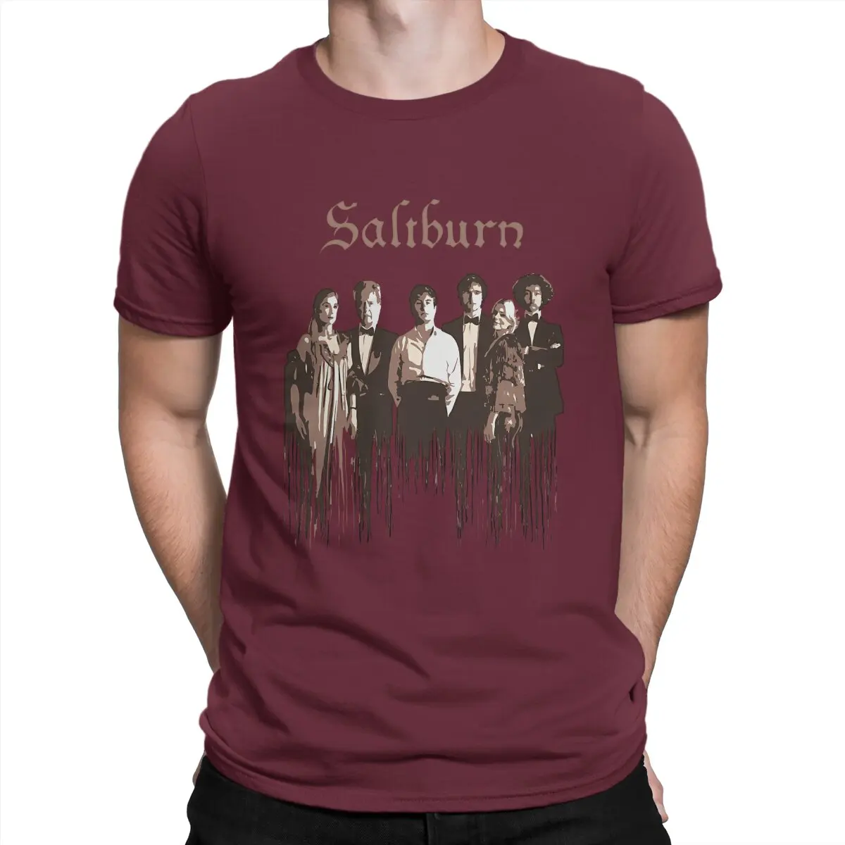 thumbnail image 1 of Camisetas de película para hombre, camisetas únicas de Saltburn, camisetas de manga corta con cuello redondo, camisetas de algodón de verano, 1 of 7