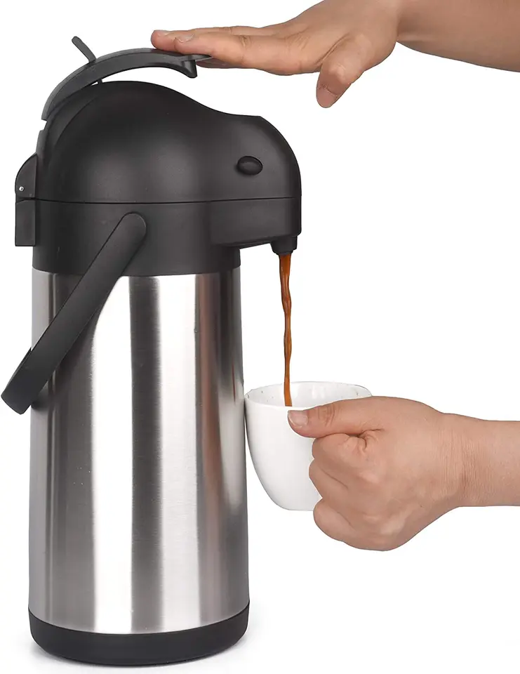 Stainless Steel Thermal Coffee Carafe With Pump Keep Your - Temu