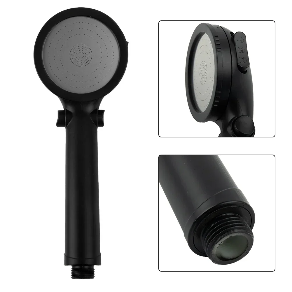 Shower Head Handheld Shower Head High Pressure Shower Head 3 Mode Large Handset Heads Water Saving Bathroom Nozzle Sprayer One-button Water-stop Shower Head