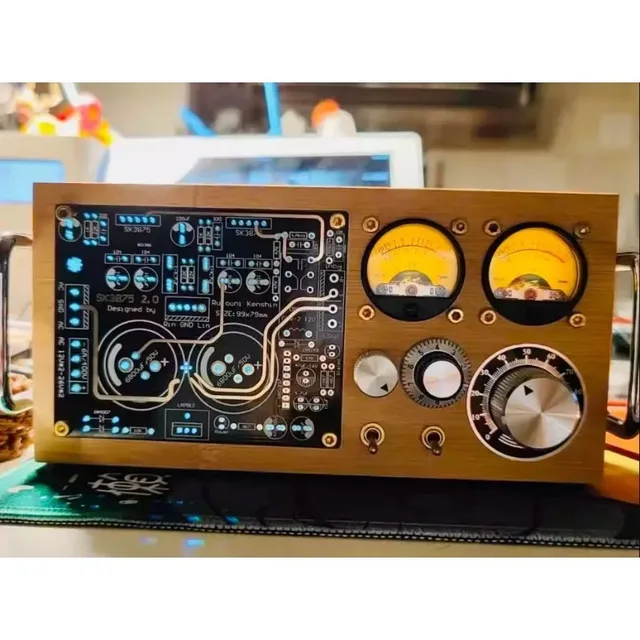 Audio Vintage Audio Analyzer MIC Pick-up Retro Dual VU Meter