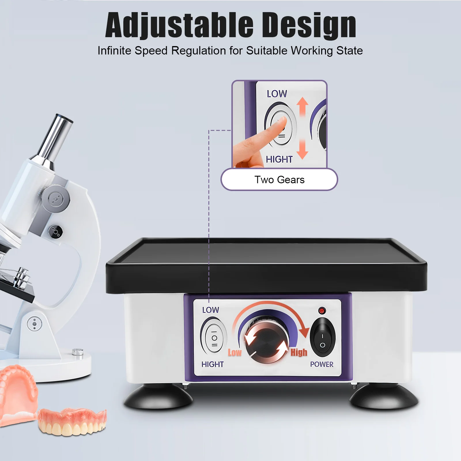 Vibration Plate HEAXIY Vibrador De Yeso Cuadrado De Laboratorio, Placa Vibradora Dental De Velocidad Ajustable, Máquina Mezcladora De Yeso Para Yeso Mixto/yeso, Modelos De Fundición Pera Laboratorio