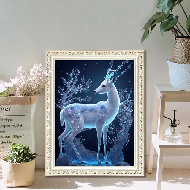 5d Diy Full Round Diamond Painting Animal Deer Diamond Art Of Handmade  Embroidery Rhinestone Picture Diamond Mosaic Decorations - Diamond Painting  Cross Stitch - AliExpress