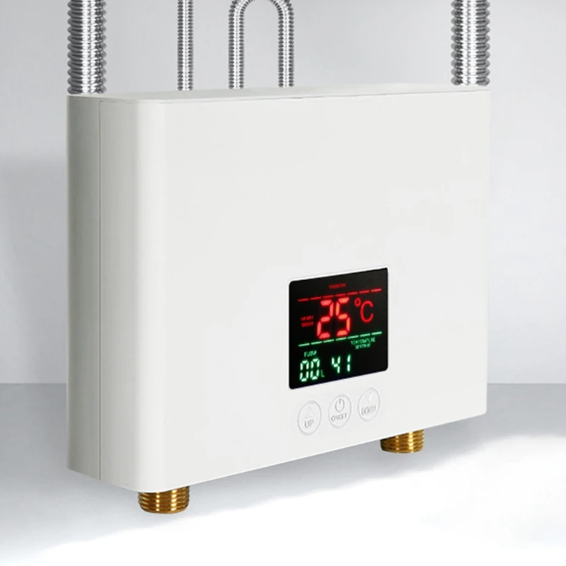 Flow Heater Pool Heater Kitchen Bathroom Water Heater 5500W Tankless Water  Heater For Shower