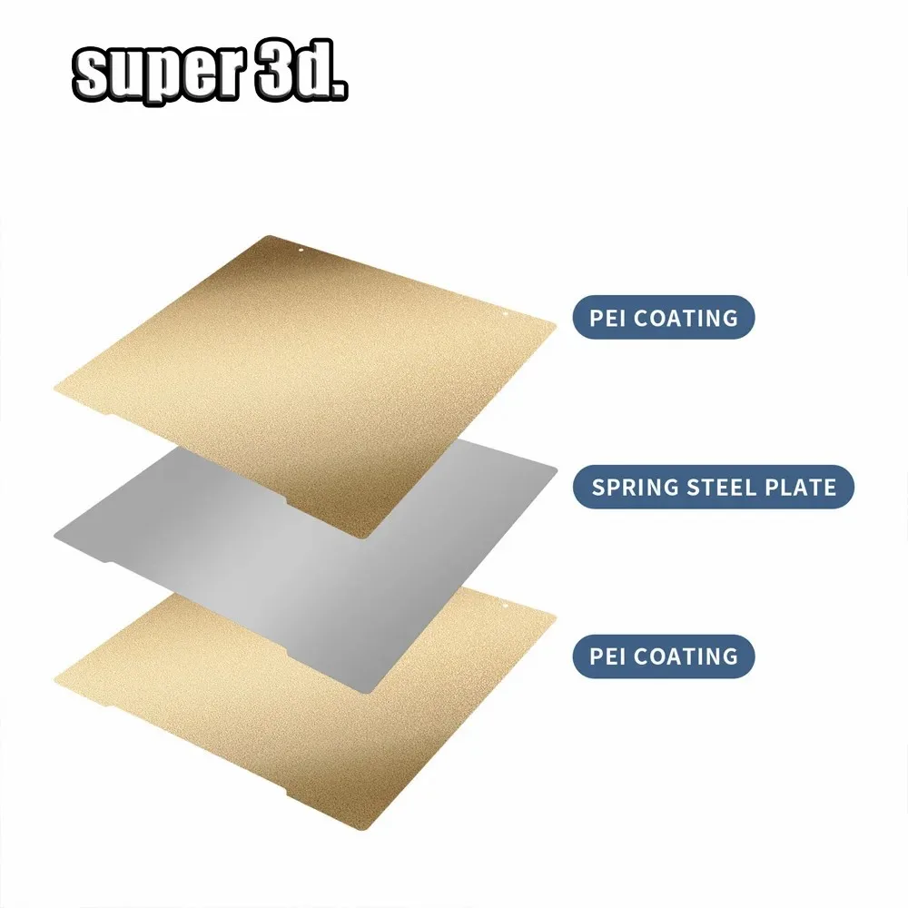 Double-Sided Textured PEI Spring Steel Magnetic Build Plate
