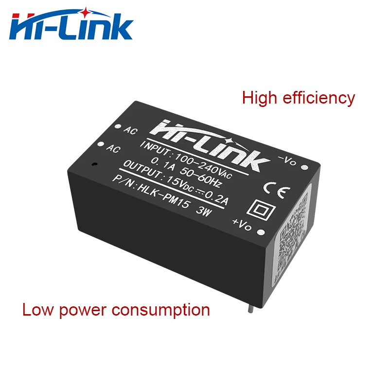 

Hi-Link Factory 20pcs/lot HLK-PM15 Intelligent Module 3W 15V 200mA AC DC Power Supply Smart Home High Efficiency Household