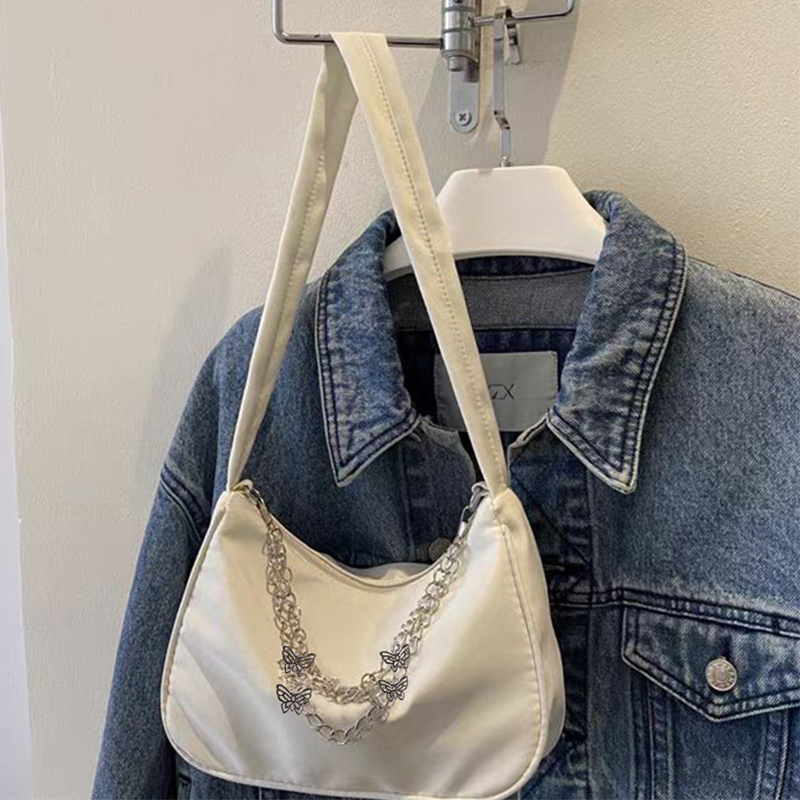 Charming Butterfly-chain Women's Shoulder Bag Stylish Daily Outings Casual Lightweight Versatile Fashion Crossbody Bag