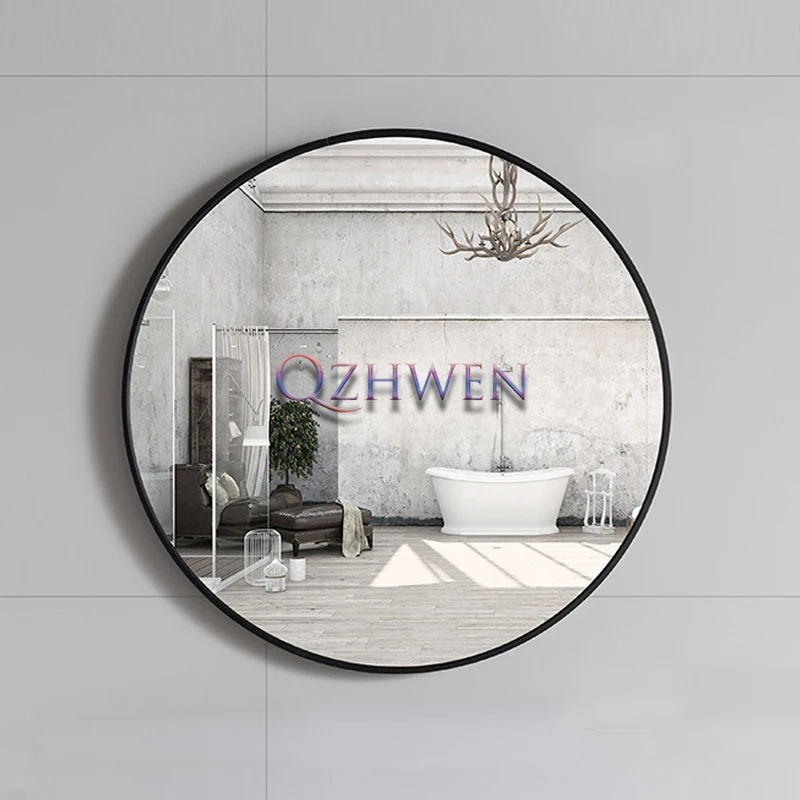 Specchio Rotondo Da Parete Con Cornice In Legno - Bianco, 30-60 Cm, Per Bagno, Camera O Ingresso - Foto 11