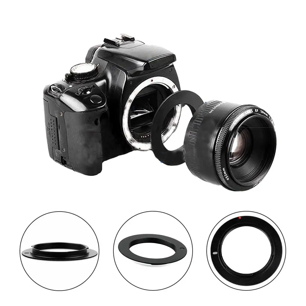 

M42 Screw Lens Camera Mount To Magnesium Alloy For Canon EF Camera Mounting Adapter Camera Accessories Black A6W4
