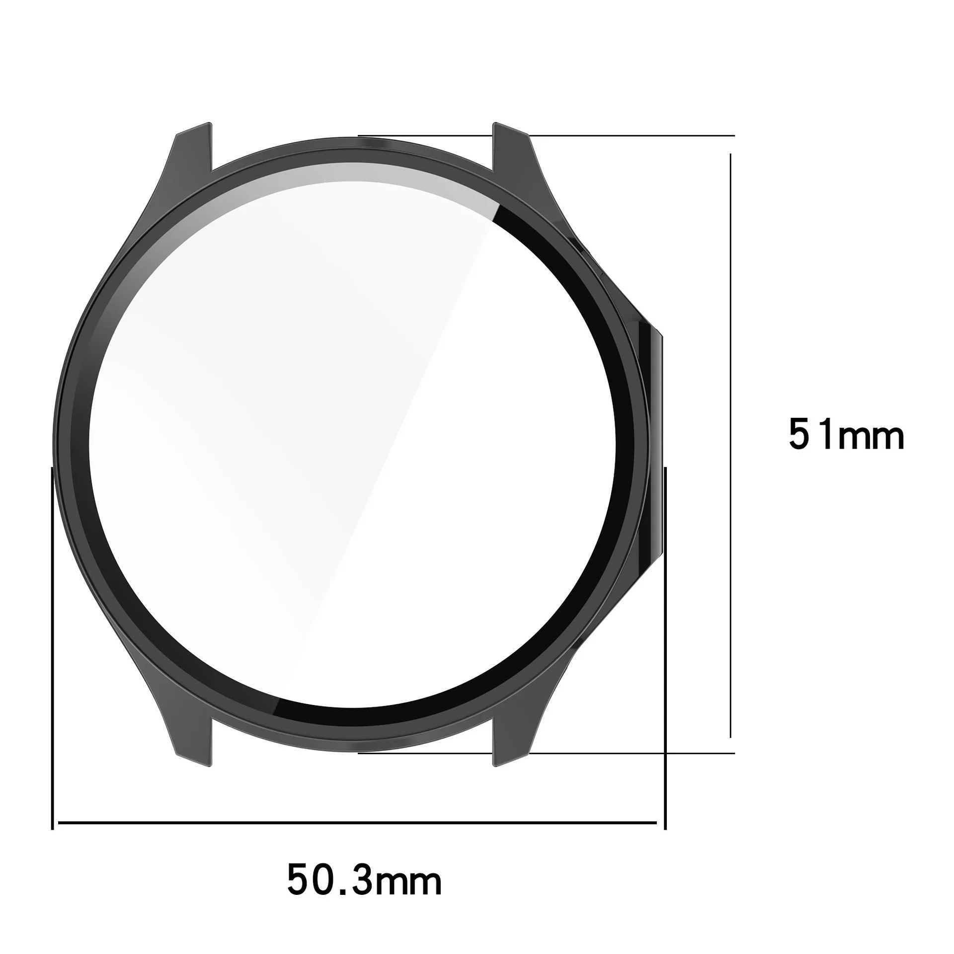 Premium Tempered Glass Smartwatch Screen Protector and Protective Case Cover