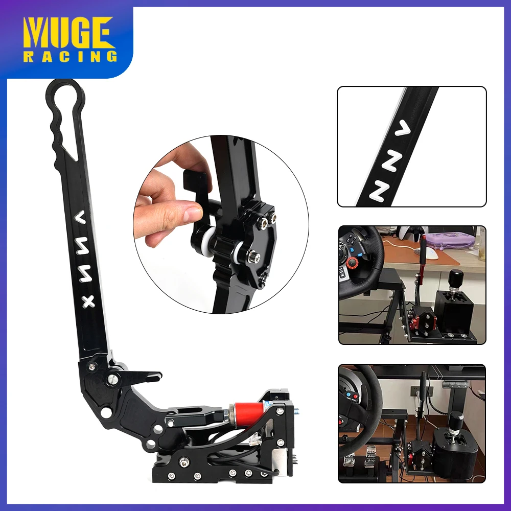 MUGE-PC USB Hydraulic Handbrake SIM For Auto Racing Games G25/G27/G29/G295/T300/T500 Aluminum Adjustable HB033