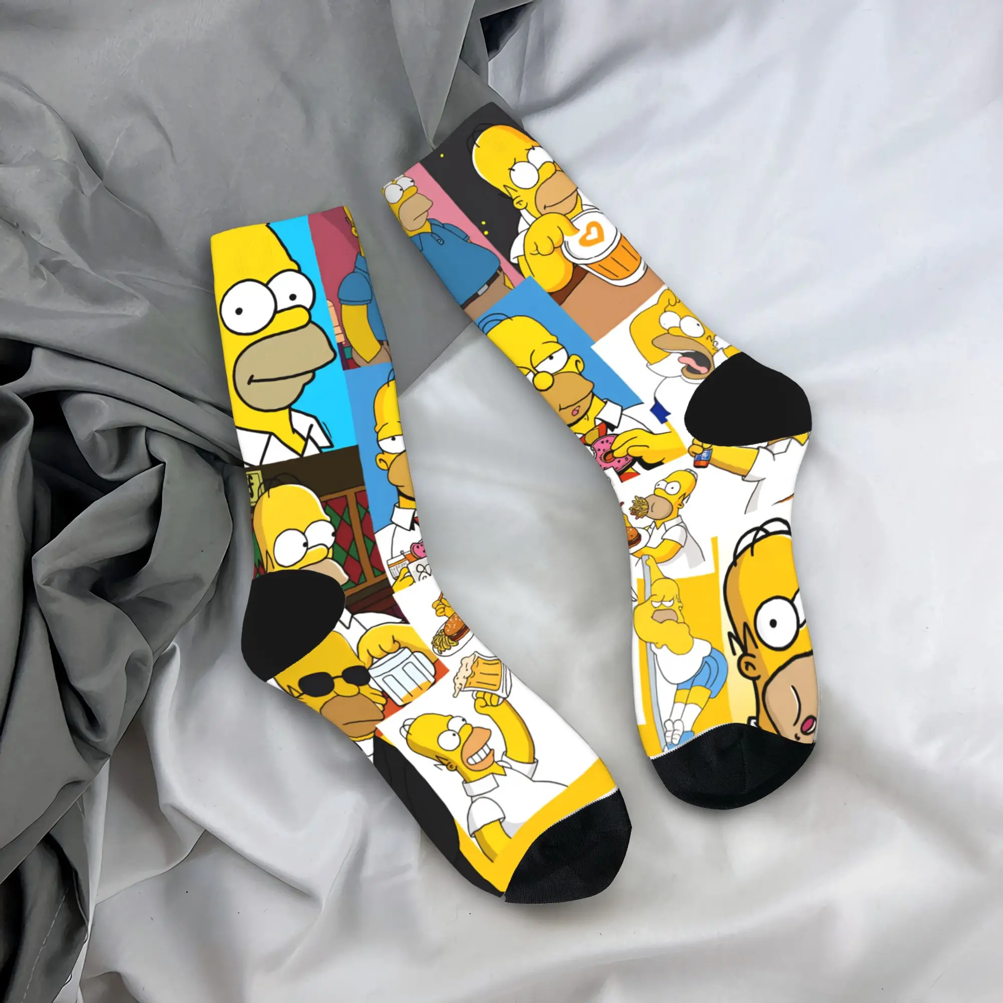 Whimsical Cartoon Character Crew Socks - Autumn Fashion Non-Slip Sports Socks
