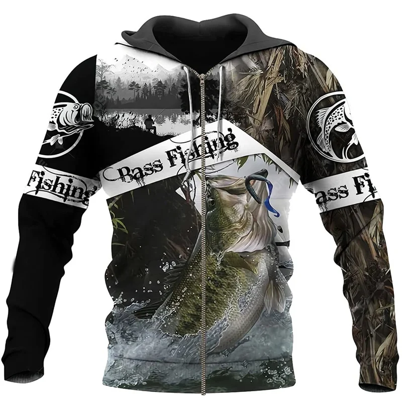 Bass Carp Trout Lure Fishing Graphic Zip Up Hoodie for Men Clothing  Sweatshirt Women Hoodies 3D Walleye Printed Hooded Tracksuit - AliExpress