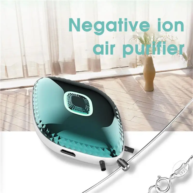 Mini USB Wearable Necklace Air Purifier Portable Household Anion Generator Remove Formaldehyde Negative Ion Air Freshener