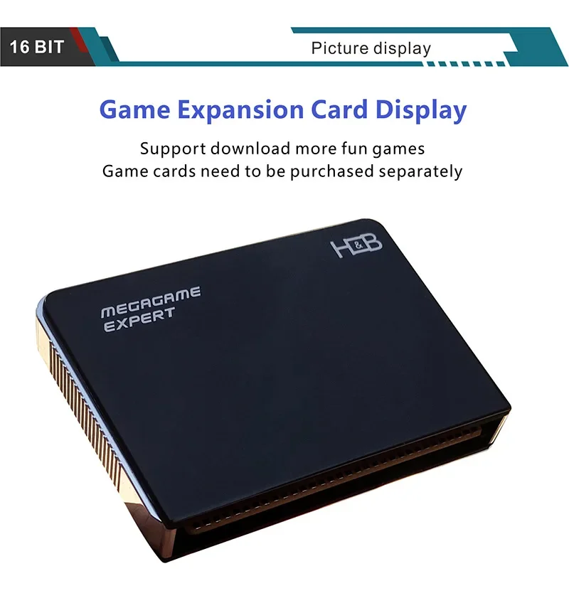 Nova chegada 16 bit sega md2 console de videogame para cartucho de
