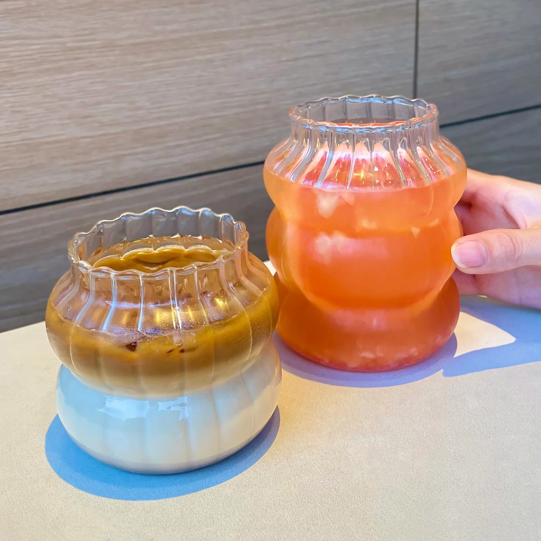 A Cup Shaped Like Caterpillar Ultra-Durable Drinking Glass