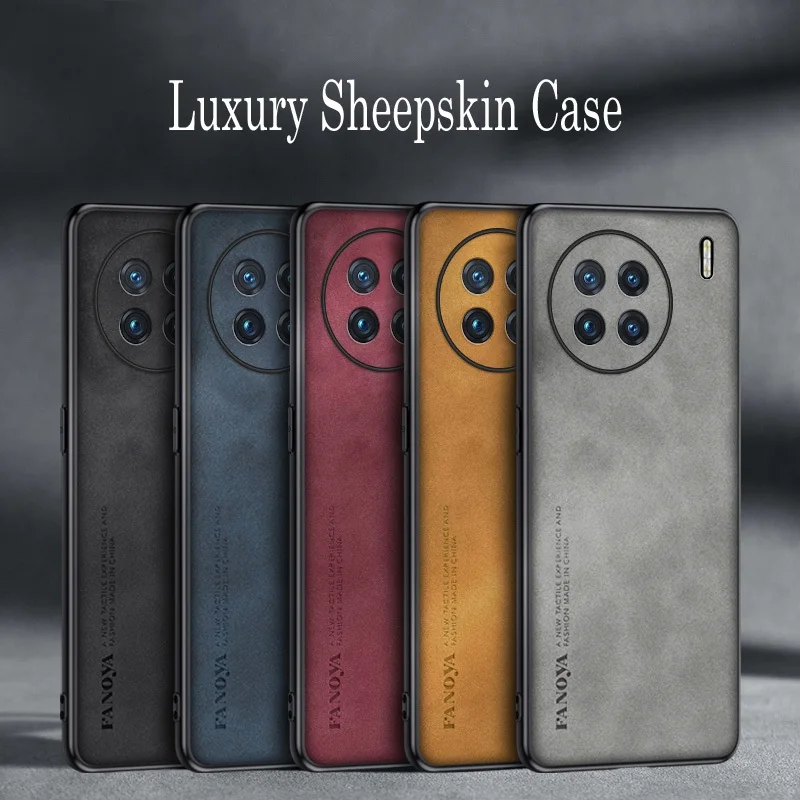 Luxury Sheepskin Leather Shockproof Silicone Phone Case Cover