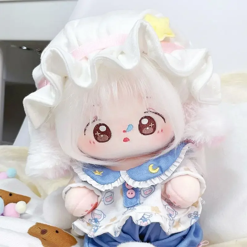 20cm baby clothes cute cotton doll clothes lamb pajamas with hat 3