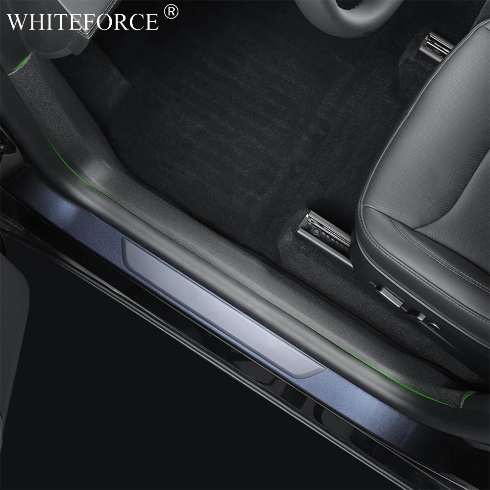 Front Rear Door Sill Protector Guard Anti-Scratch Cover TPE Protection Rear Seat Protection Strip back seat protector,door sill pads,door sill guards For Tesla Model Y Juniper