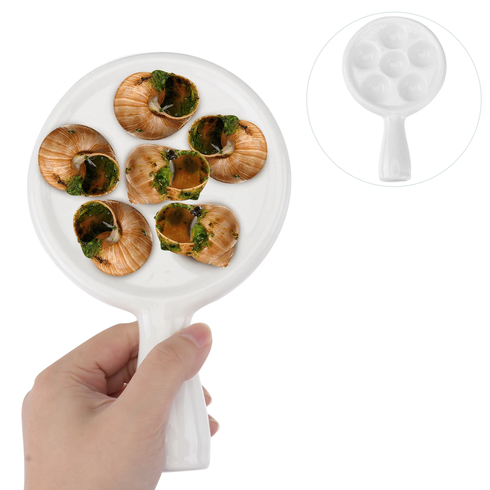 1Pc Multi function Snail Escargot Baking Plate Kitchen Serving Utensil