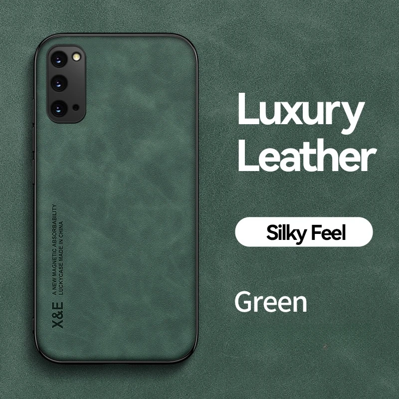 Magnetic Leather Phone Case with Silicone Shockproof Protection