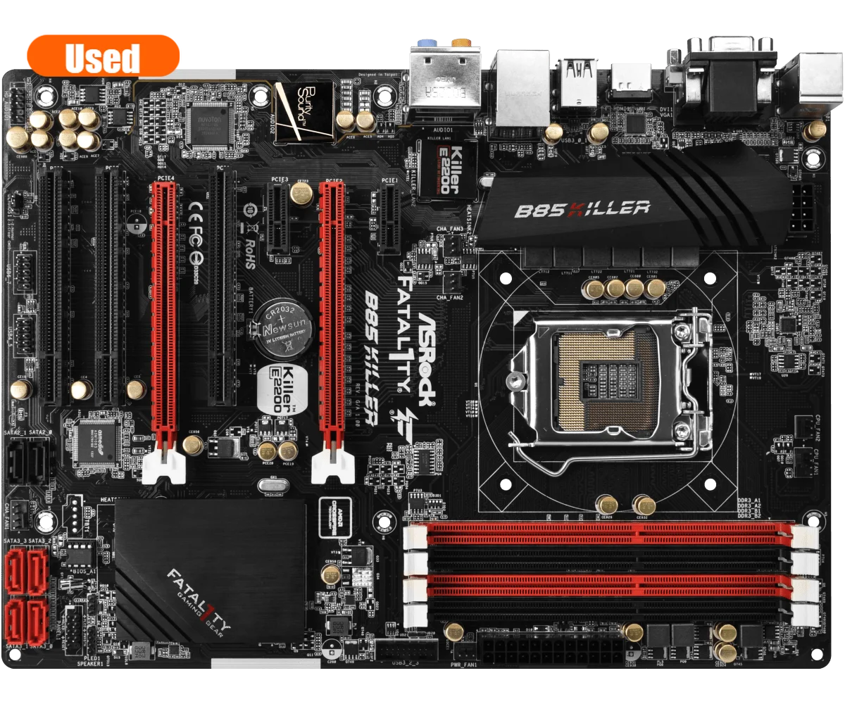 Asrock B85 Killer Lga 1150 32bg Usb 3.1 Atx Placa-mãe Desktop - Imagem 5