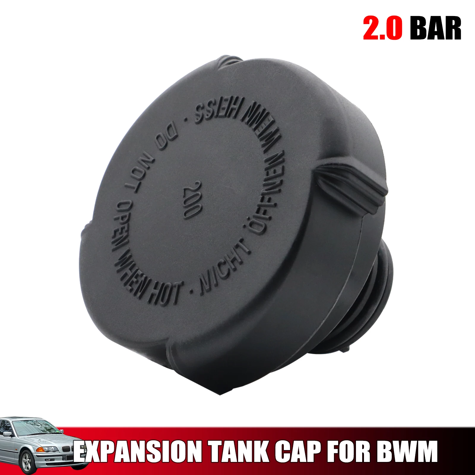 Car Engine Coolant Reservoir Car Radiator Filler Neck Car Expansion Tank Cap Radiator Cover For BMW 3 5 6 7 Series E46 E36 E39 E60 E34 F10 X3 17111712492 Replacement Auto Accessories