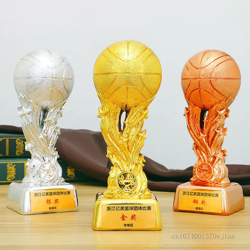 Creative Gold Plated Trophy, Basketball Match, Customized Fan ...