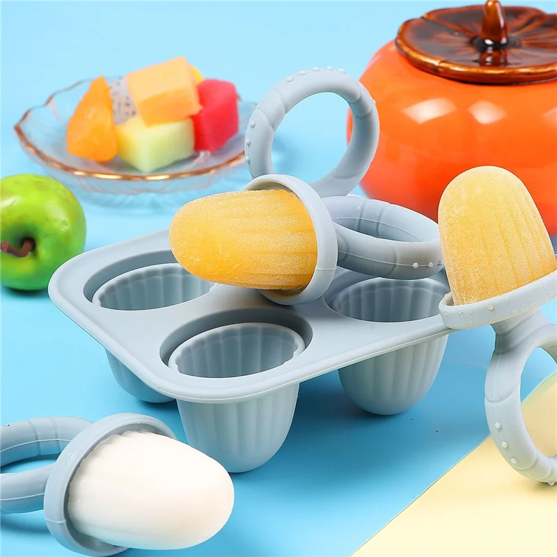Silicone Popsicle Molds For Milk Fruit Daily Freeze Storage BPA Free Popsicle Maker Easy Release Ice Cream Mold Bite Tableware