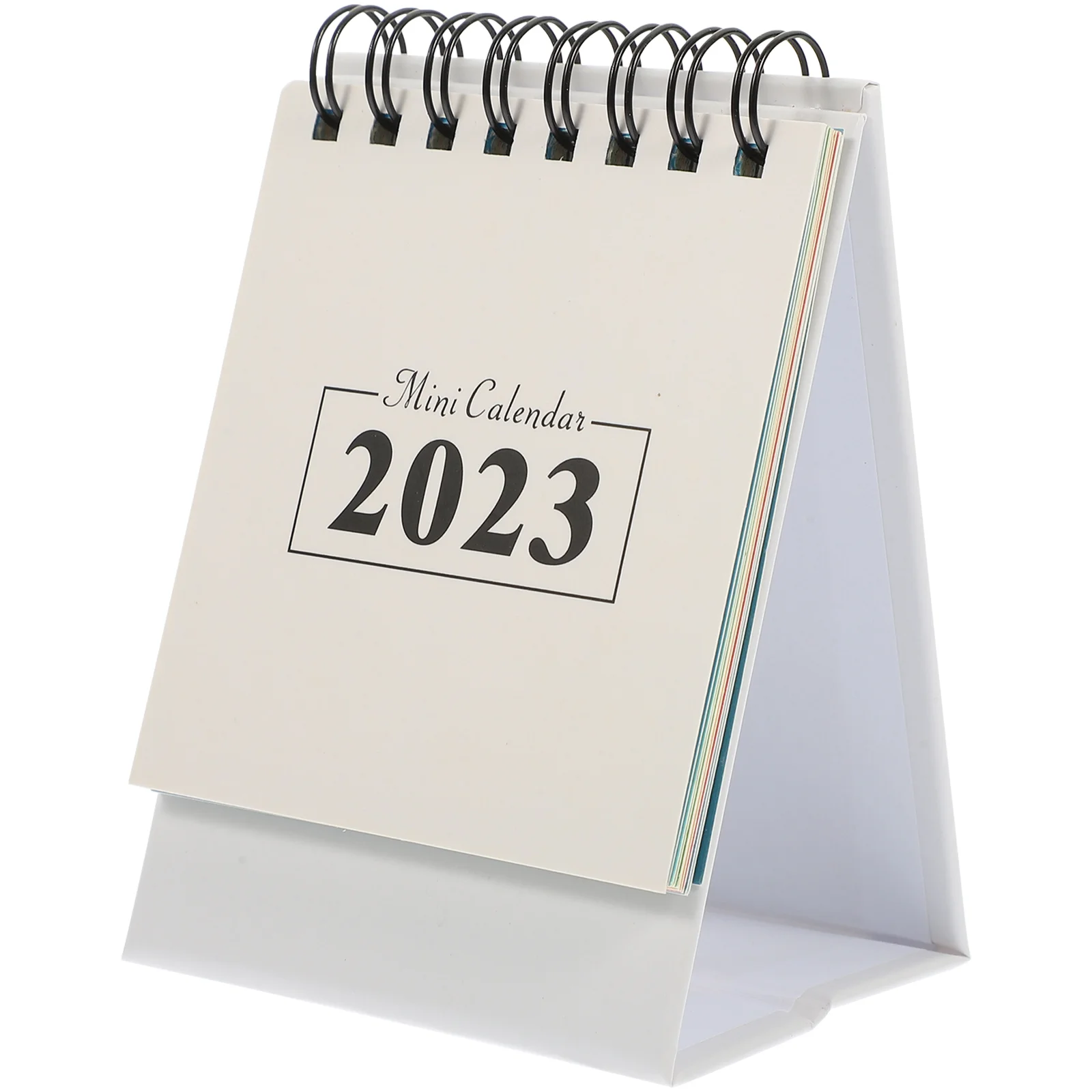 

2023 Mini Desk Calendar Work Decor Schedule Planner Coil English Tent Tabletop Paper Home Office Small
