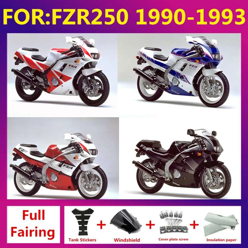 

Fit For FZR250R 1990 1991 1993 2KR Motorcycle Accessories Complete Body Fairing Panel Kit FZR250 FZR 250 R 1992 fairings kits