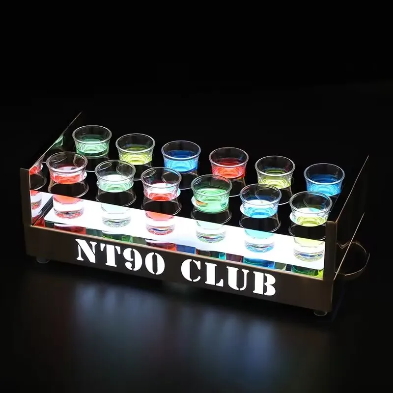 

RGB перезаряжаемая акриловая подсветка 6 или 12 стеклянных стеллажей