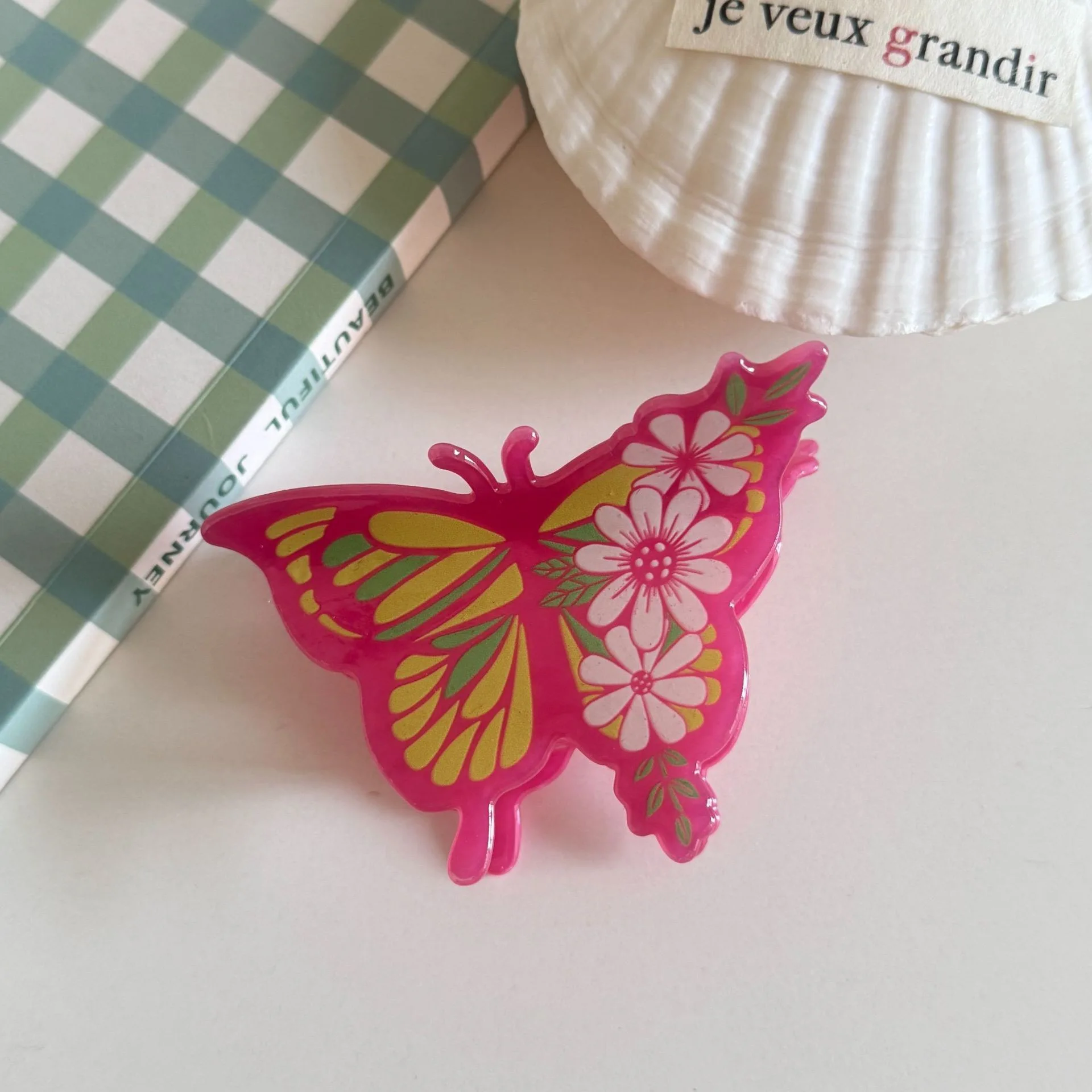 1pc Nette Tier Greif Clip Acryl Haar Greifen Cartoon Vielseitig Shark Clip Neue Haar Clip – Detail 6
