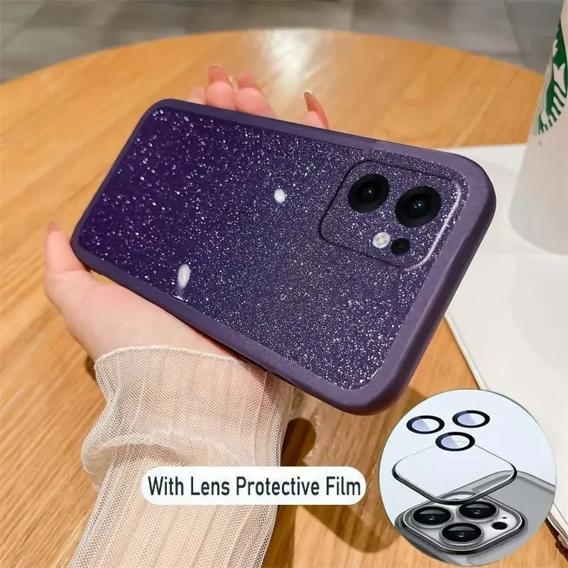 LEMAXELERS Custodia per OPPO Reno 13 Pro 5G Custodia Bling Brilla Paraurti Cover TPU Glitter Stand Scintillante specchio Bling Brillantini Anti-Graffio Sottile Case per OPPO Reno 13 Pro 5G Nero DJ