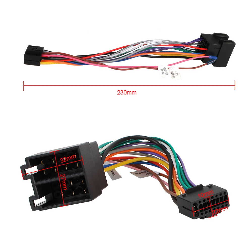 For ALPINE Wire Harness Adaptor 16 Pin Plug Cable Car Stereo Radio Car Wire Cable Adapter ISO Standard Connector Adapter